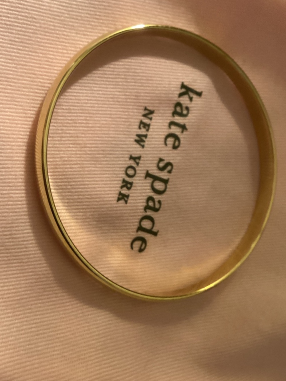 kate spade Gold Slim Bangle with Pink Liner